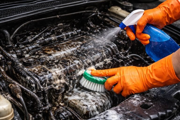 Comment nettoyer un moteur de voiture plein d'huile