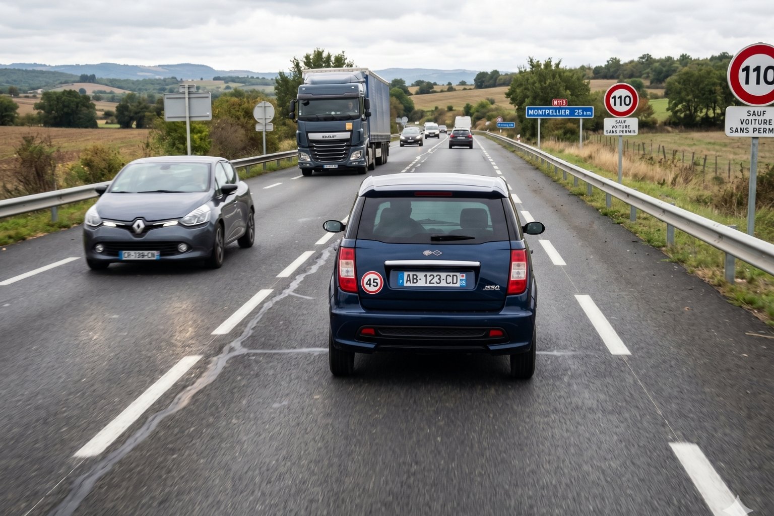 Peut-on rouler en nationale ou autoroute voiture sans permis