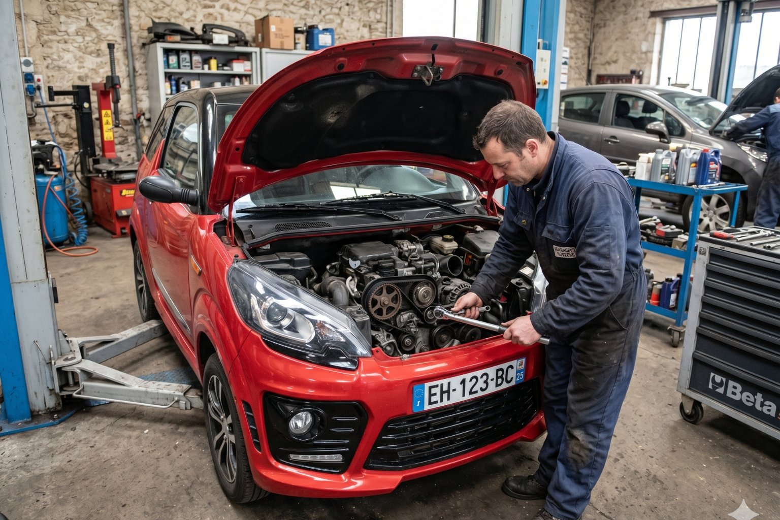 Quand changer la courroie de distribution d'une voiture sans permis