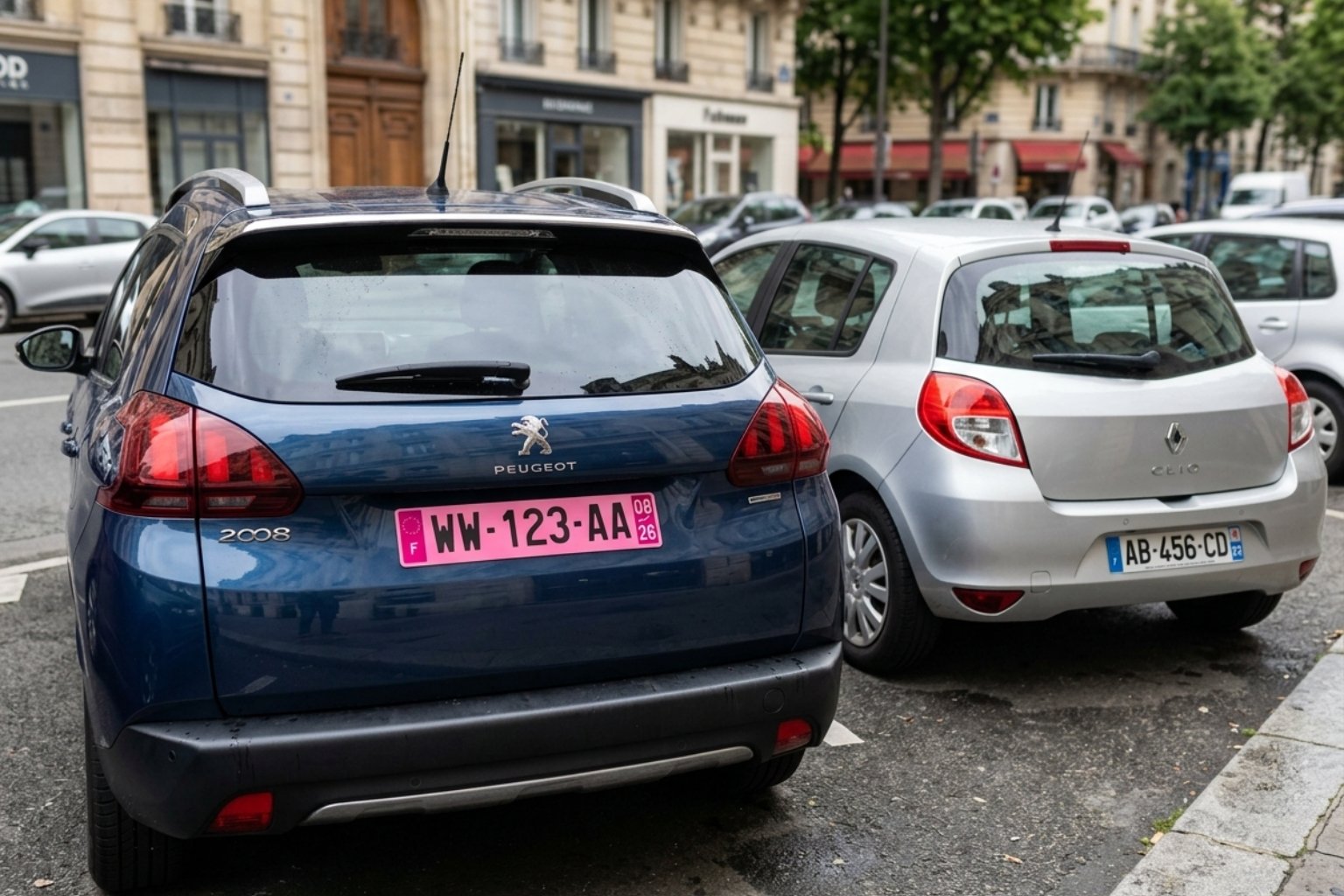 Pourquoi certaines voitures ont des plaques roses