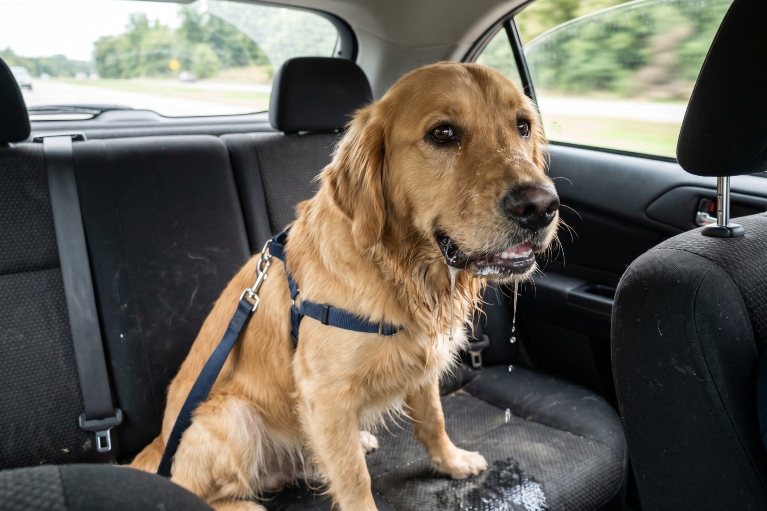 Pourquoi mon chien pleure en voiture et bave
