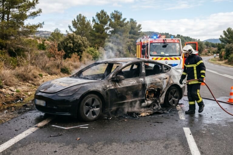 créer image de couverture d article (sans texte dessus et realiste) (format 43) pourquoi les voitures électriques prennent feu